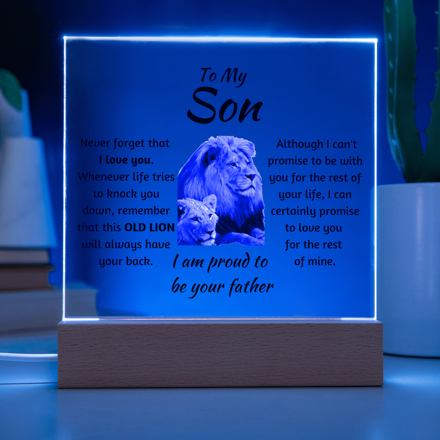 To My Son - Square Acrylic Plaque