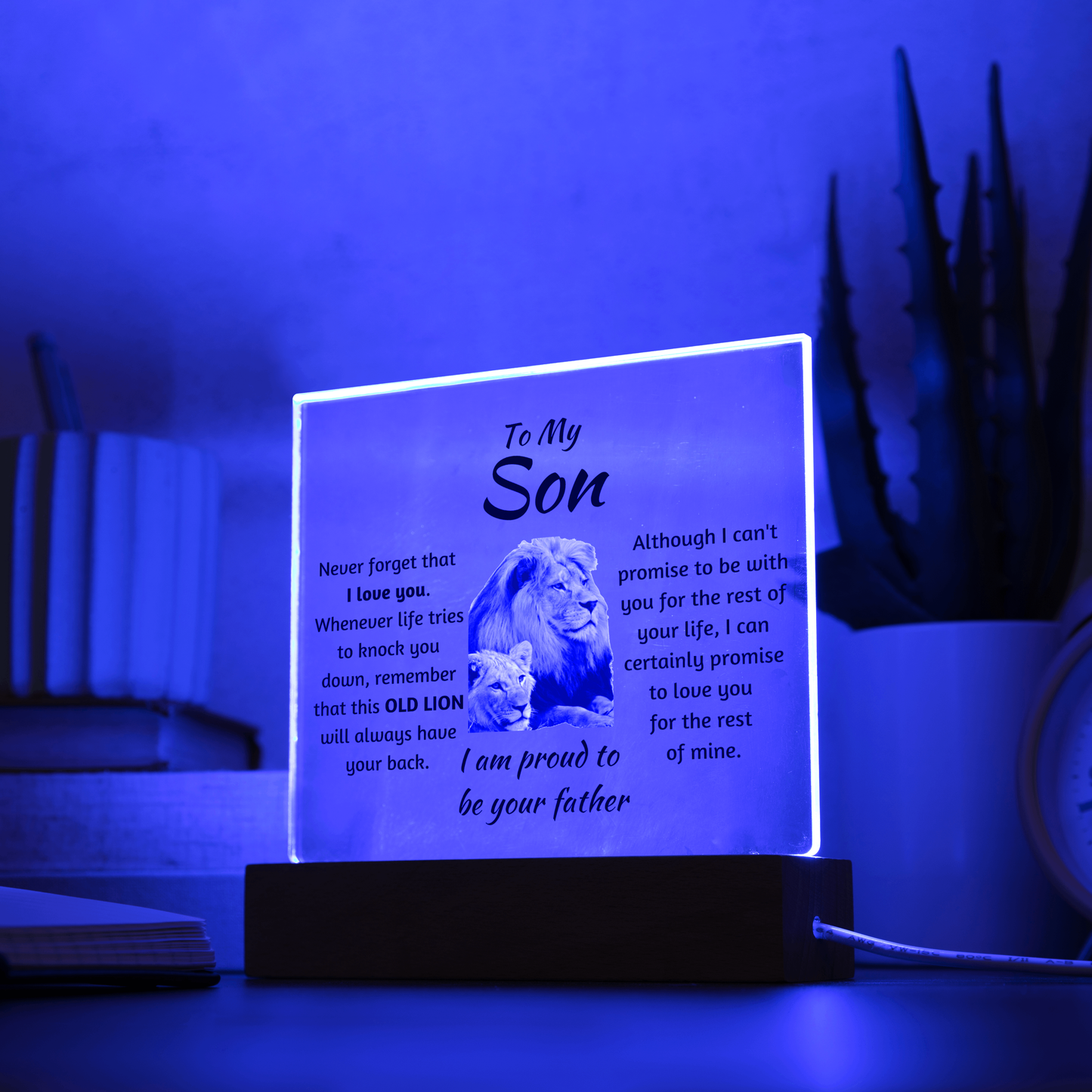 To My Son - Square Acrylic Plaque