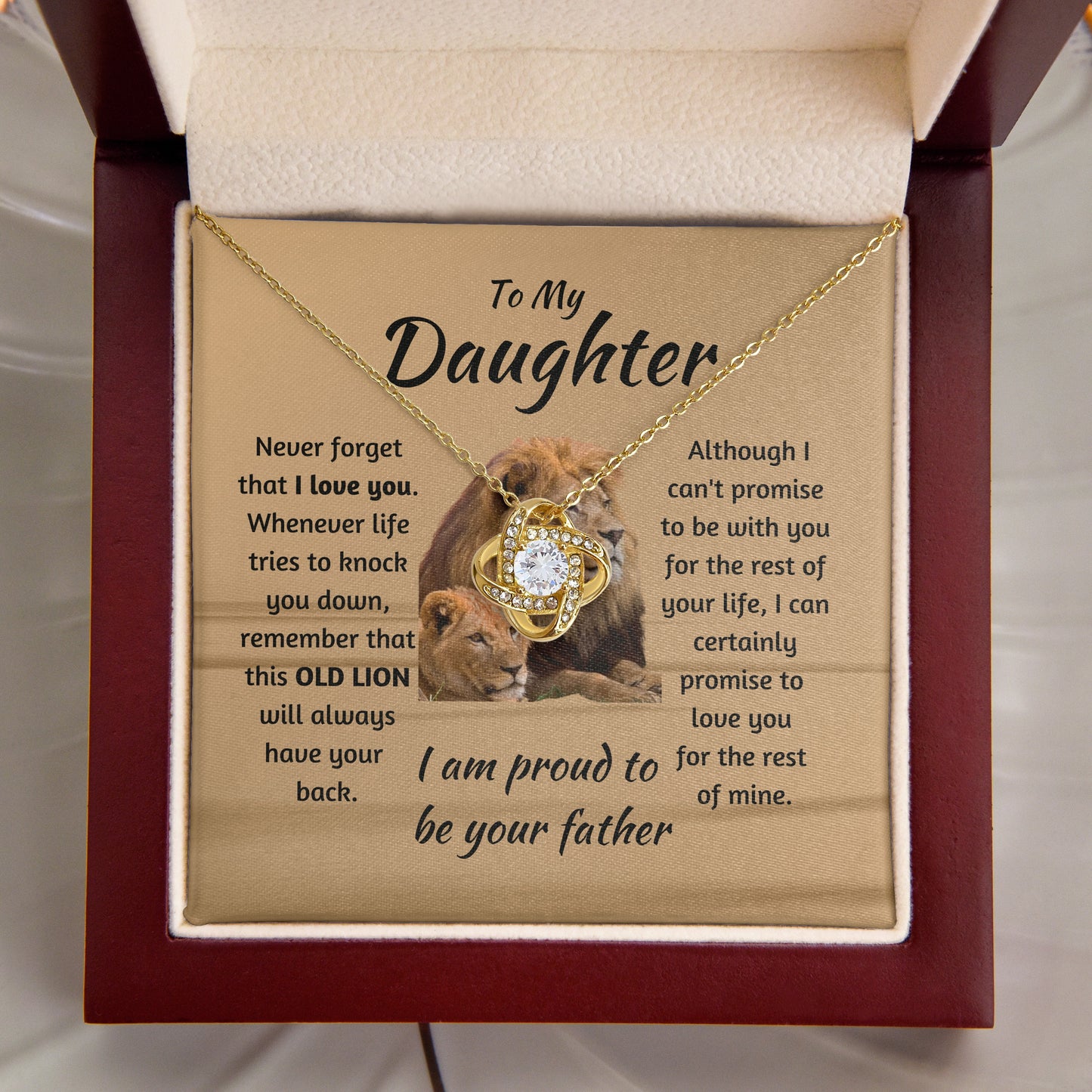 To My Daughter - Proud to be your father - Necklace