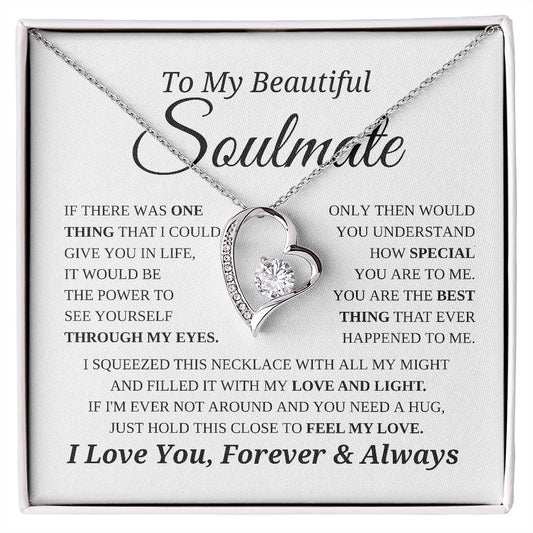 To My Beautiful Soulmate - Forever Love Necklace